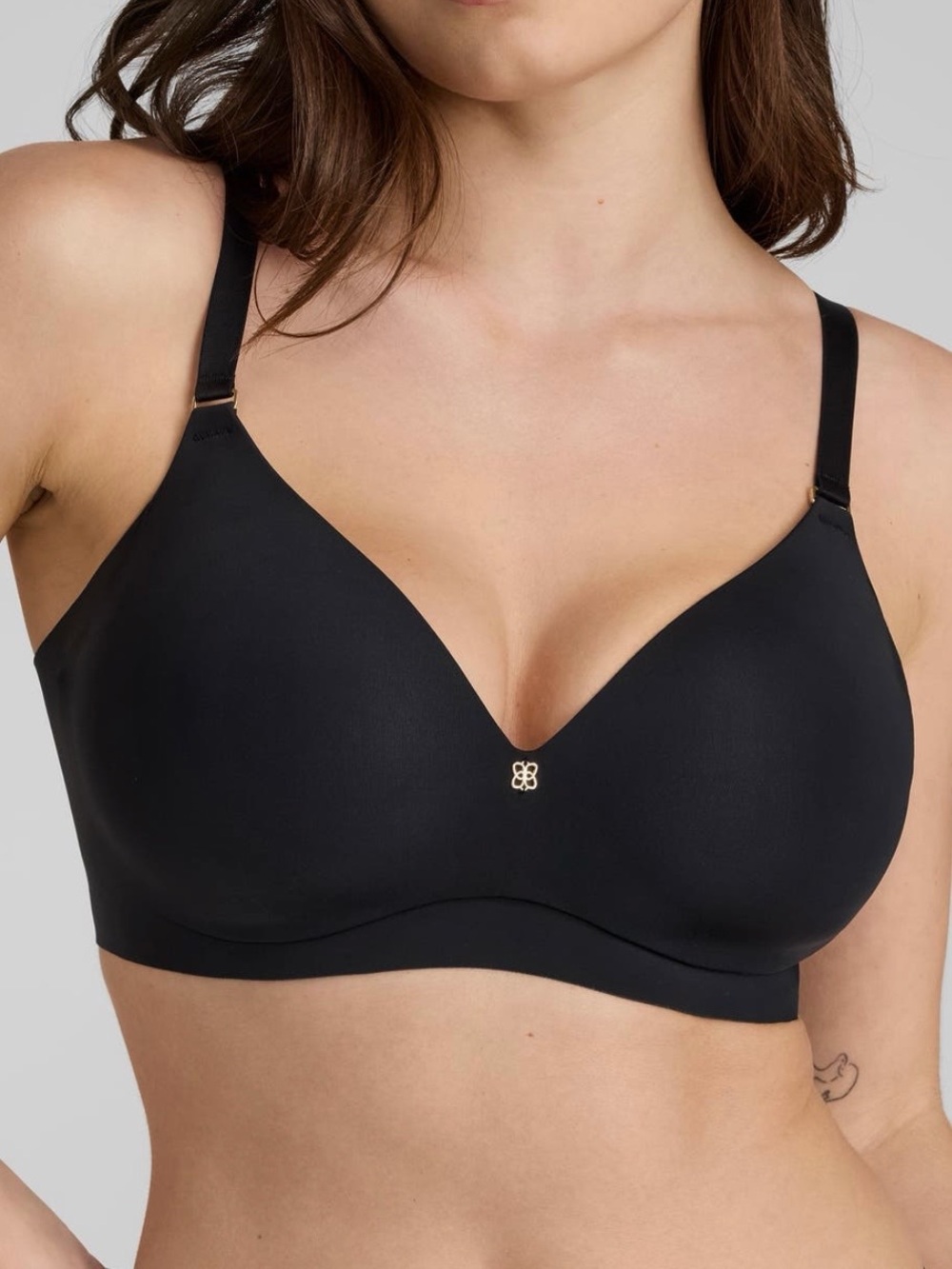 Honeylove CloudEmbrace Wireless Contour T-Shirt Bra in Black Size 34D - Picture 1 of 9